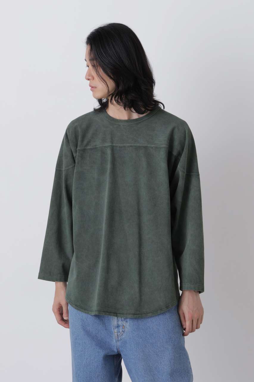 YLEVE YLEVE / PIGMENT DYED COTTON FOOTBALL T (グリーン, ４) イレーヴ ELLE SHOP