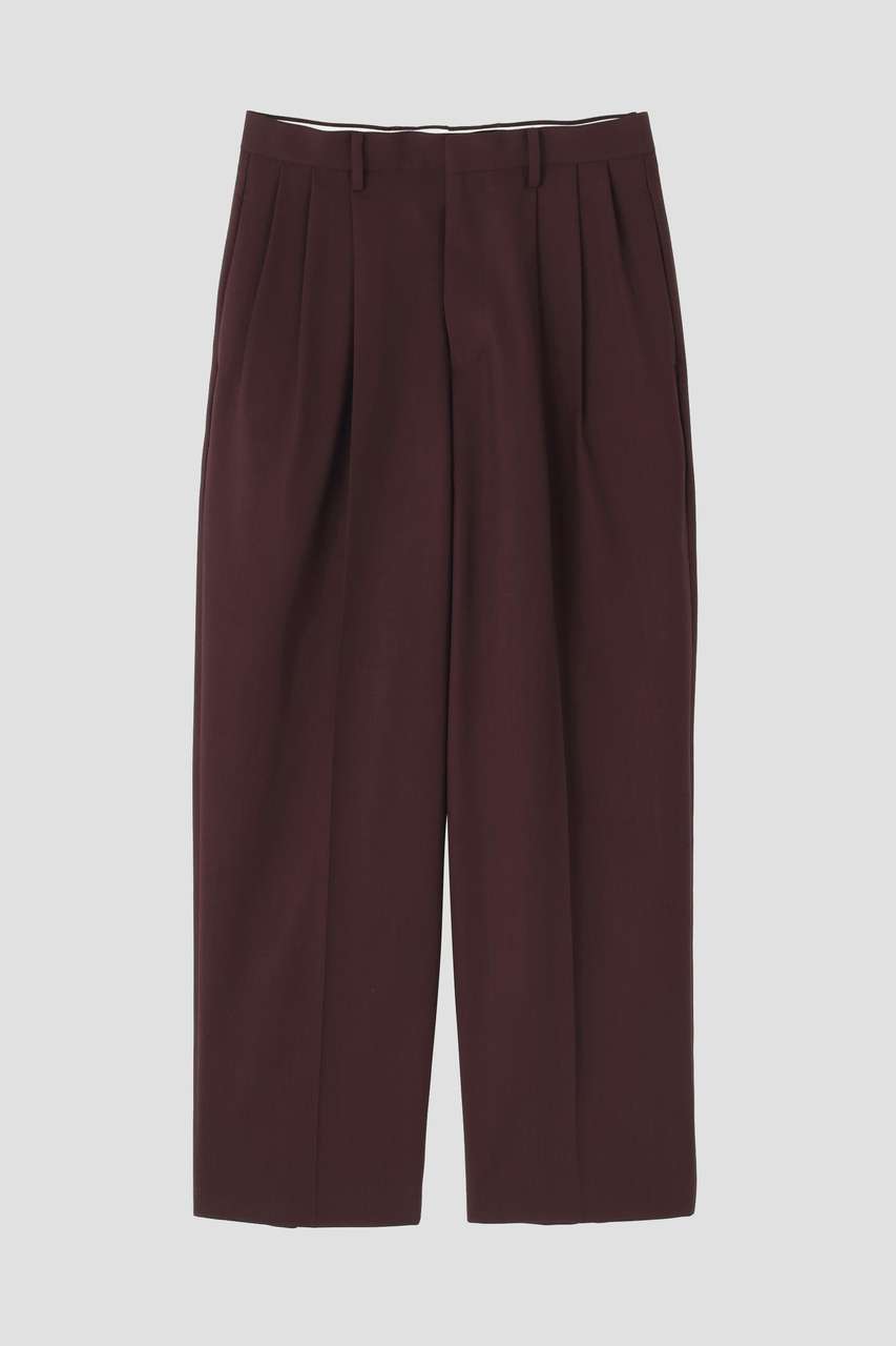 イレーヴ/YLEVEのYLEVE / 2/72 SUPER 100s WOOL HIGH-TWIST VOILE TROUSERS(ブラウン/1686240060)