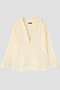 YLEVE / SILK DE CHINE SKIPPER SHIRT イレーヴ/YLEVE ホワイト