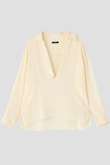 YLEVE / SILK DE CHINE SKIPPER SHIRT