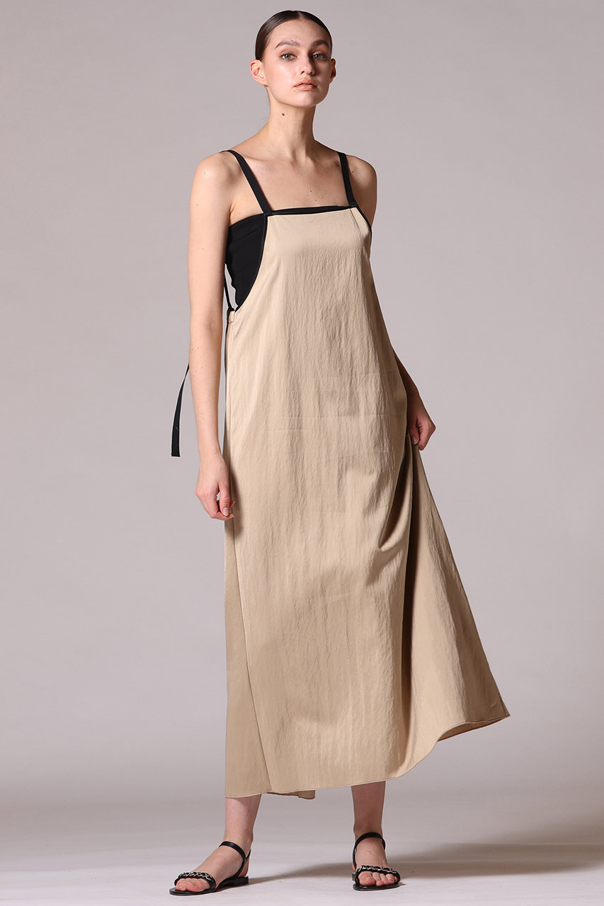 Essen Lautreamont エッセン ロートレアモン シアーサテンワンピース キャメル の通販 Elleshop エル ショップ