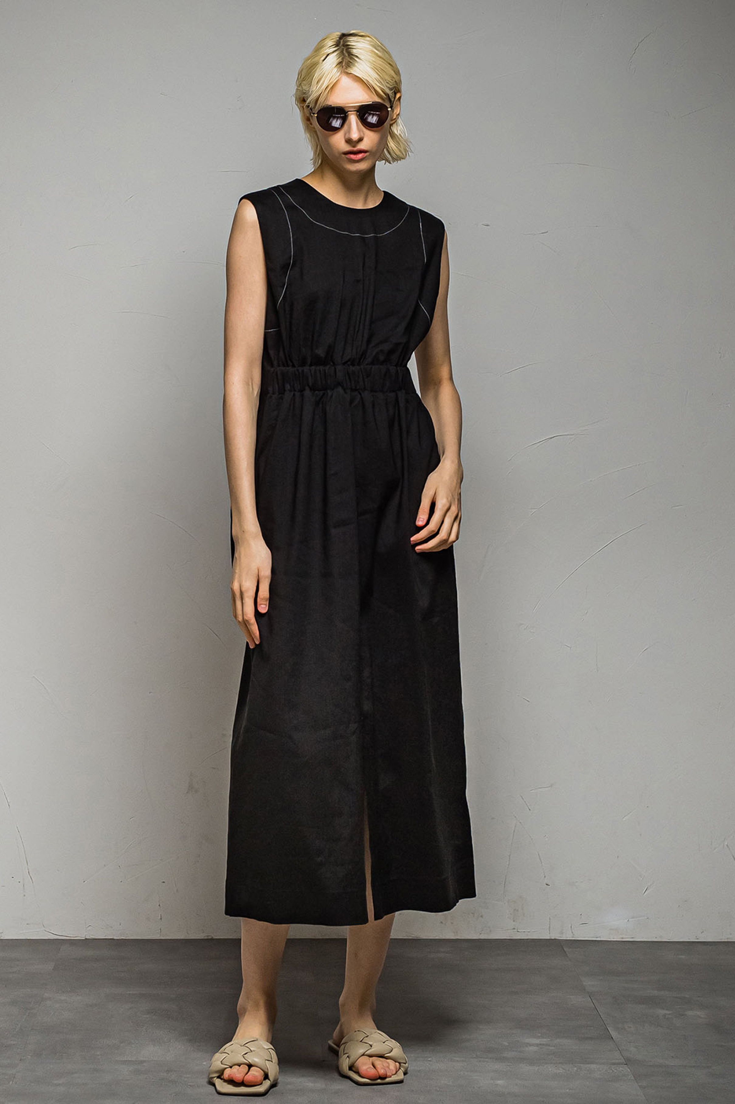 ESSEN.LAUTREAMONT LINEN DRESS リネンワンピース-