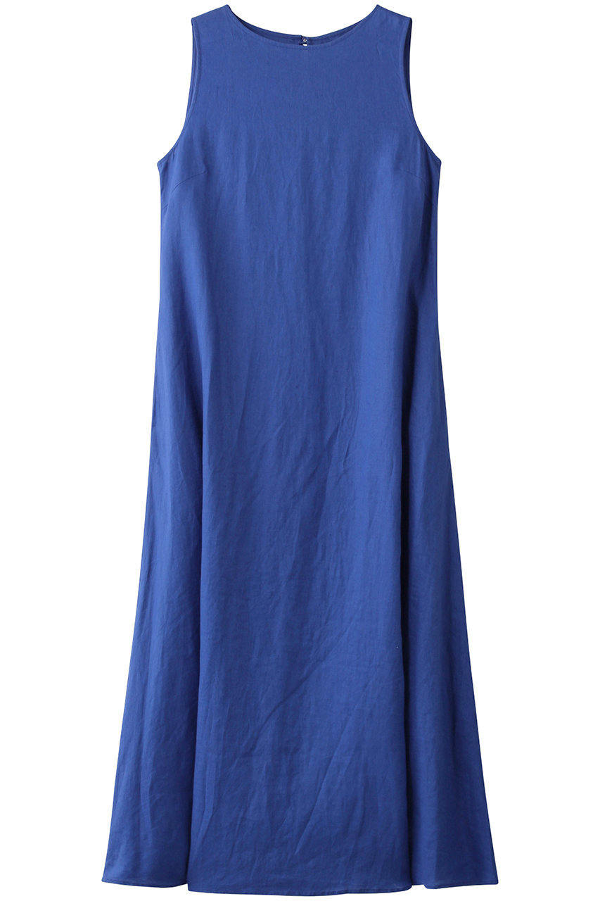 ＜ELLE SHOP＞ nagonstans フレンチリネン タンクドレス (ブルー 36) ナゴンスタンス ELLE SHOP画像