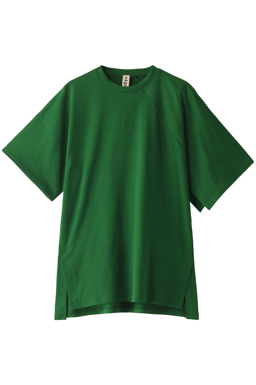 ＜ELLE SHOP＞ nagonstans Function アシンメスリーブTシャツ (グリーン 38) ナゴンスタンス ELLE SHOP