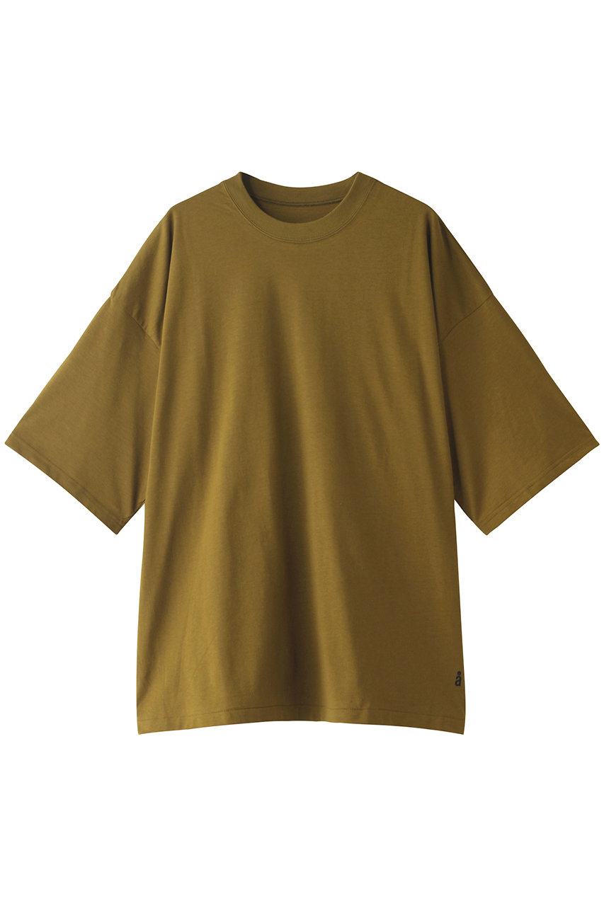 注目の商品】 ＜ELLE SHOP＞ nagonstans ナゴンスタンス Odorless Jersey 5分袖 Tシャツ カーキ かいこみ。