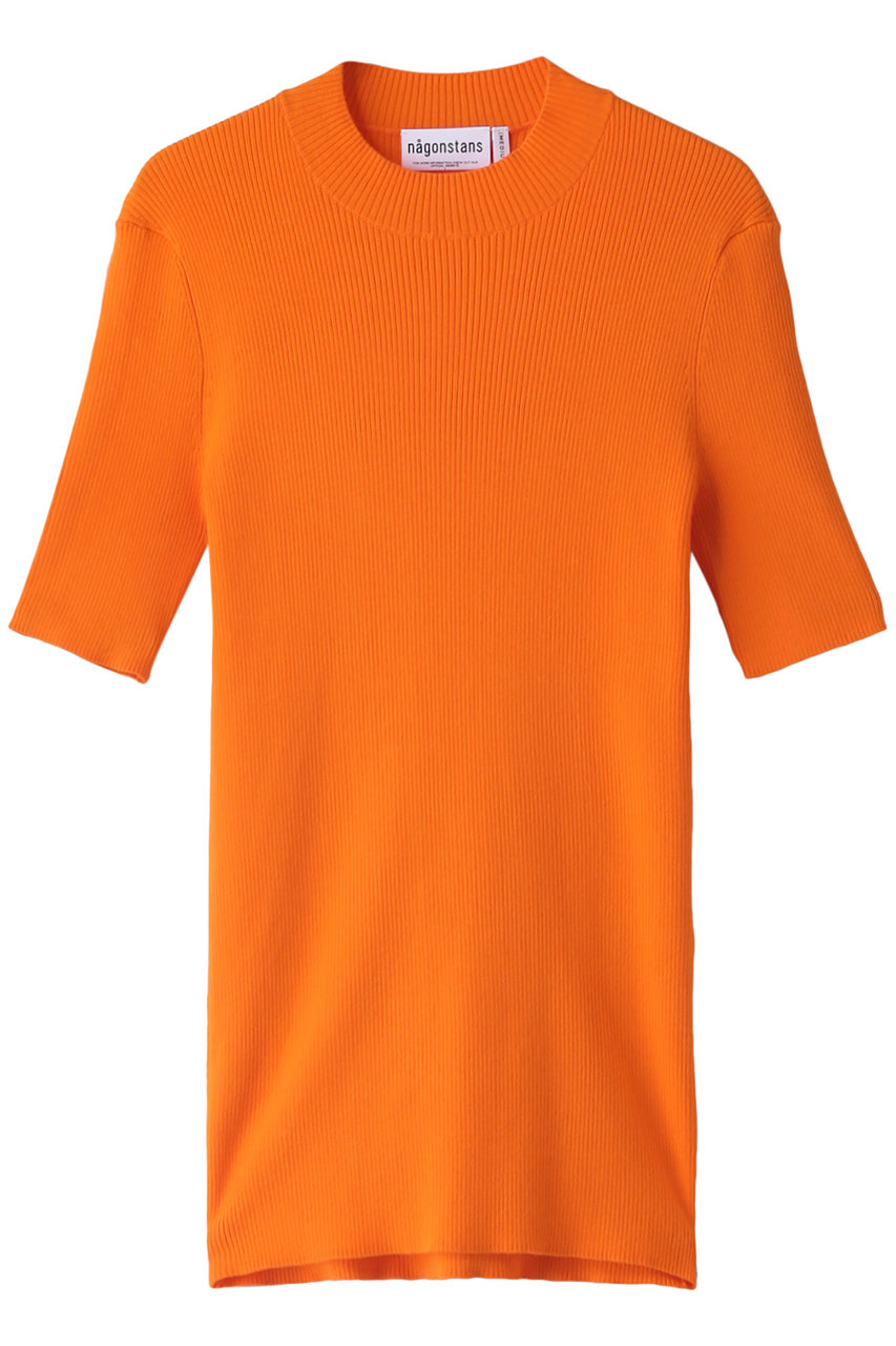 ナゴンスタンス/nagonstansのAirly Cotton ハイネックリブﾞT/SH Tシャツ(Orange/470FA470-0390)