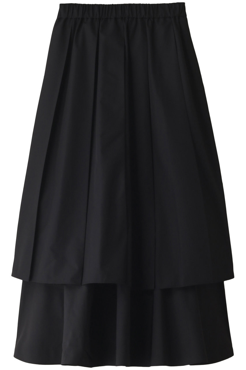 ナゴンスタンス/nagonstansのWater Repellentタフタ レイヤードプリーツSK/スカート(Black/470GS831-0100)