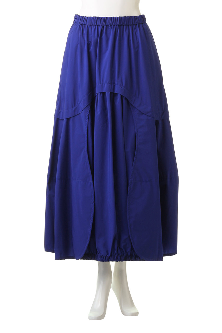 柄デザイン無地新品 ナゴンスタンス スカート パープル ライラック ウエストゴム 巻きスカート