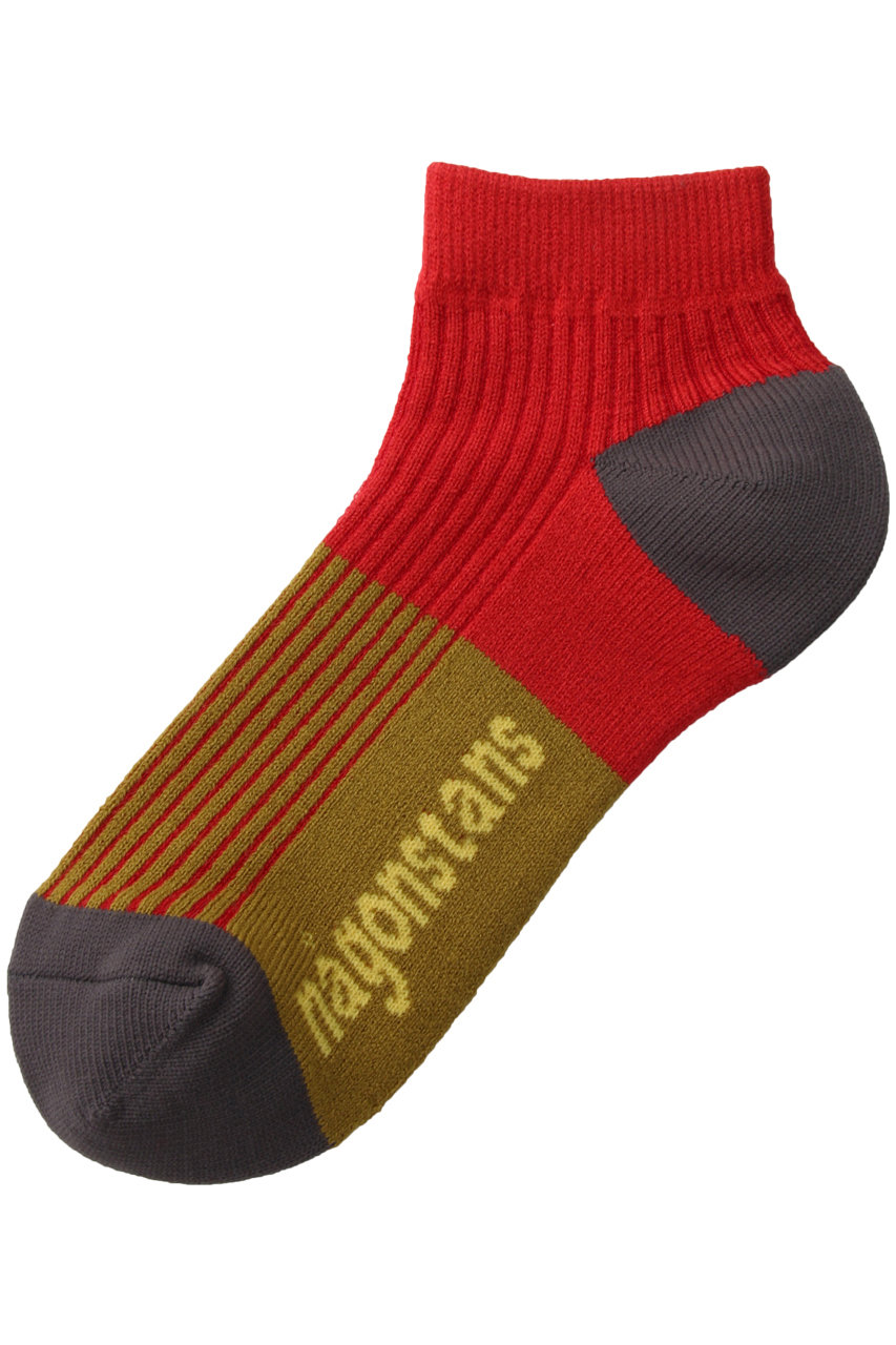 nagonstans Bi-color アンクル Socks/ソックス (Chili, M) ナゴンスタンス ELLE SHOP