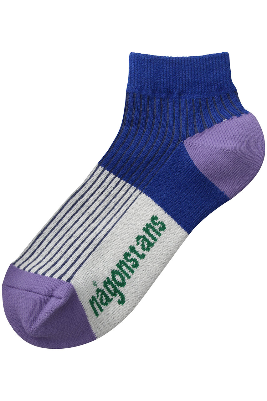 nagonstans Bi-color アンクル Socks/ソックス (Cobalt, M) ナゴンスタンス ELLE SHOP