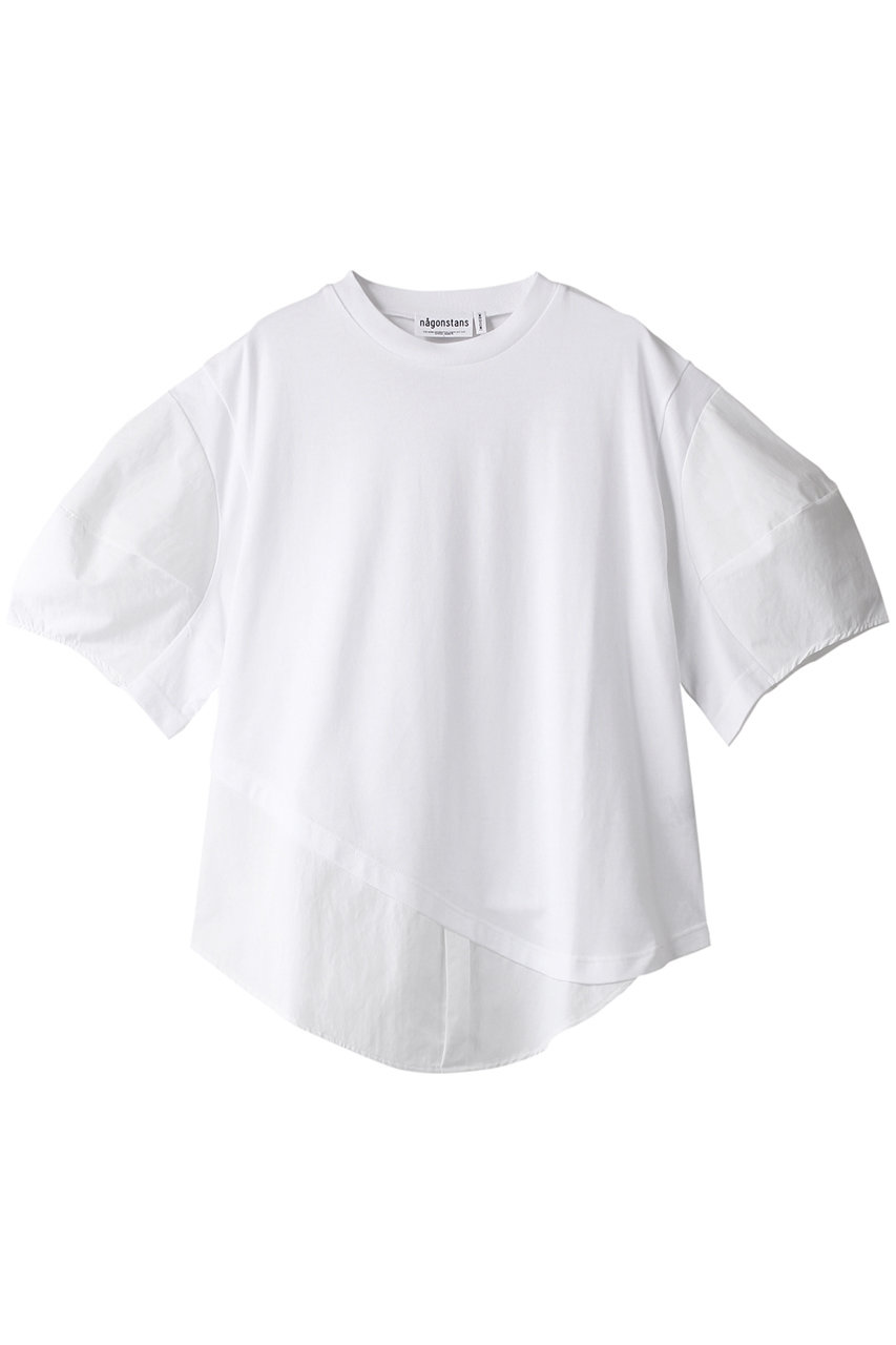 ＜ELLE SHOP＞ nagonstans CO天竺 立体 Sleeve P.O/プルオーバー (Salt M) ナゴンスタンス ELLE SHOP