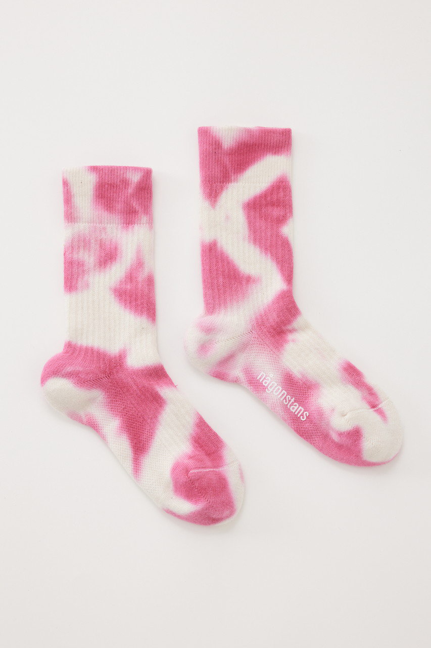 ＜ELLE SHOP＞ nagonstans Tie-dye Socks/ソックス (Flamingo M) ナゴンスタンス ELLE SHOP