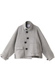 WO/Nyビーバー アシンメトリー Short Coat/コート