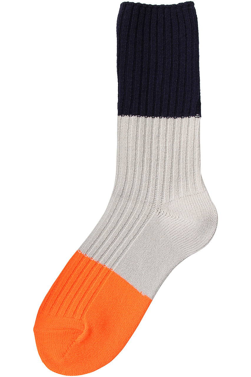 nagonstans ネオンバイカラー Socks/ソックス (Orange, M) ナゴンスタンス ELLE SHOP