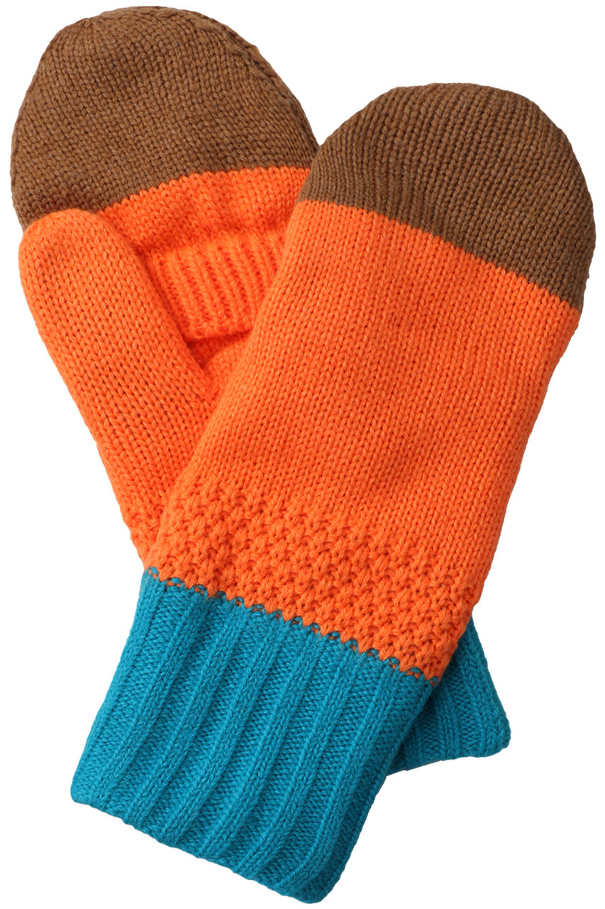 nagonstans Bicolor Mittens/手袋 (Orange, M) ナゴンスタンス ELLE SHOP