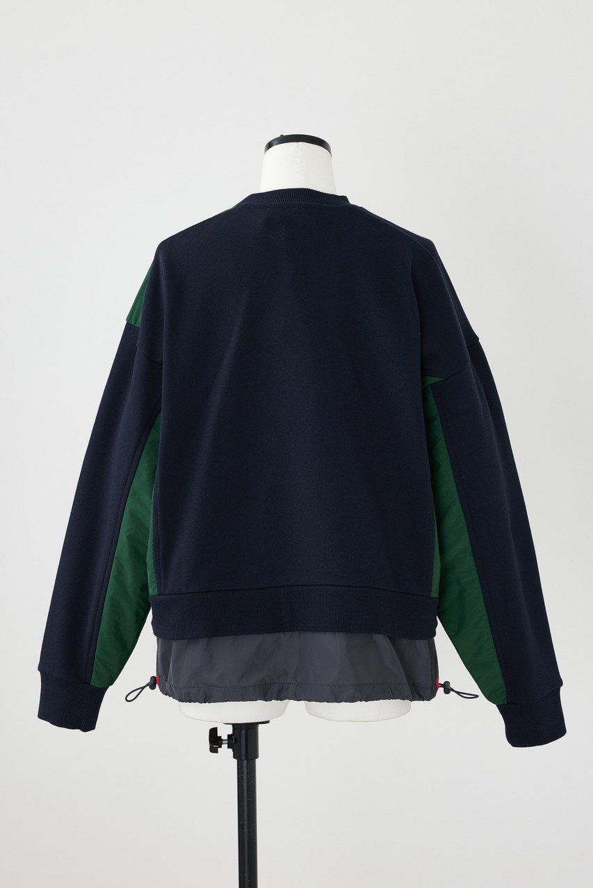 Sweat Woven Combi Crew/スウェット