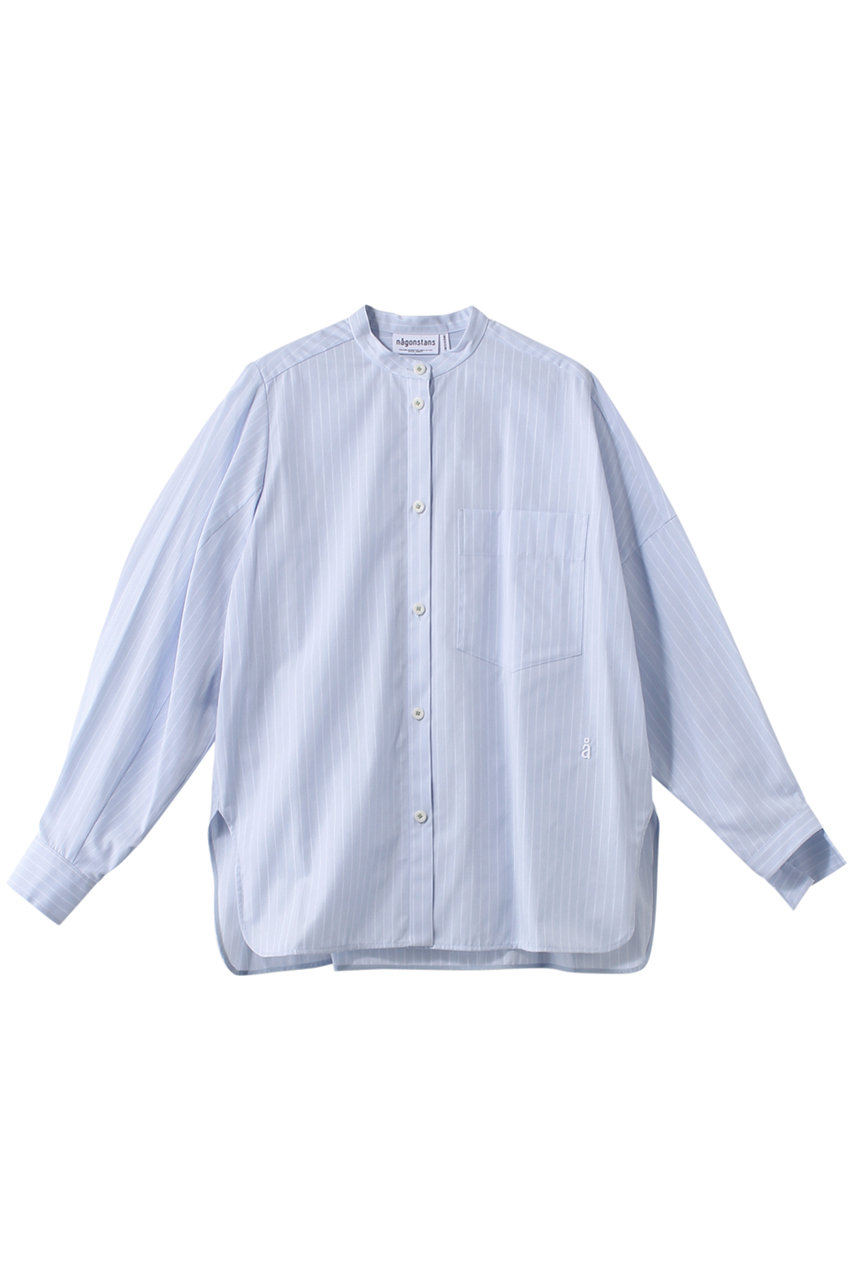 nagonstans アイスコットンストライプ アシンメスリーブ All-round SH/シャツ (Water, M) ナゴンスタンス ELLE SHOP nagonstans アイスコットンストライプ アシンメスリーブ All-round SH/シャツ (Water, M) ナゴンスタンス ELLE SHOP