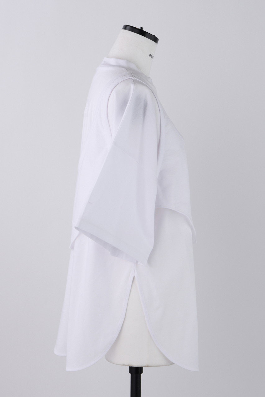 nagonstans(ナゴンスタンス)｜ソフト天竺 curve hem Layered T