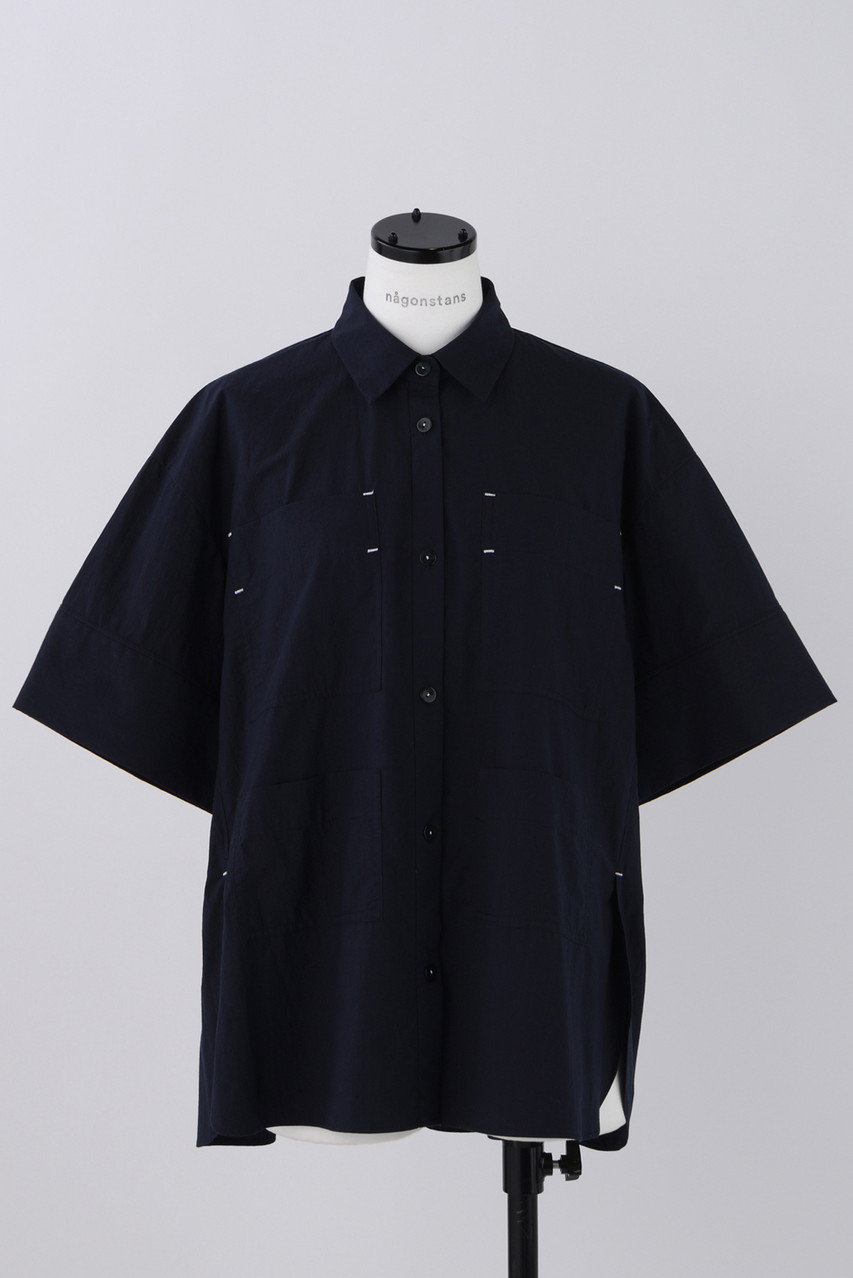 nagonstans Washedタイプライター サイドスリット SH/シャツ (Space, M) ナゴンスタンス ELLE SHOP nagonstans Washedタイプライター サイドスリット SH/シャツ (Space, M) ナゴンスタンス ELLE SHOP