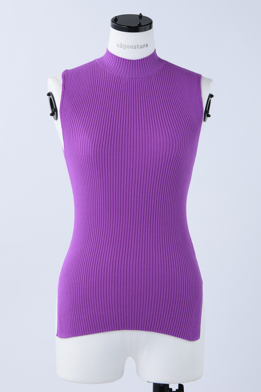 nagonstans ハイネックノースリーブT/T タンクトップ (Grape, M) ナゴンスタンス ELLE SHOP nagonstans ハイネックノースリーブT/T タンクトップ (Grape, M) ナゴンスタンス ELLE SHOP