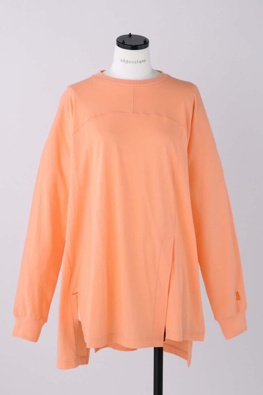 ナゴンスタンス/nagonstansのSingle Jersey アシンメトリーロングTシャツ(Peach/470HA480-0460)