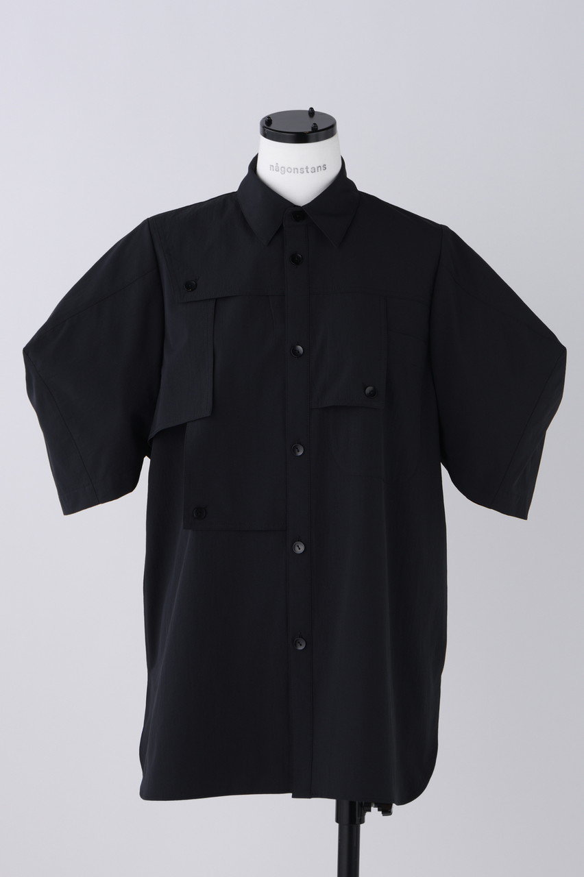 ナゴンスタンス/nagonstansのソフトタイプライター 3/4 Sleeve SH/シャツ(Black/470HA830-0230)