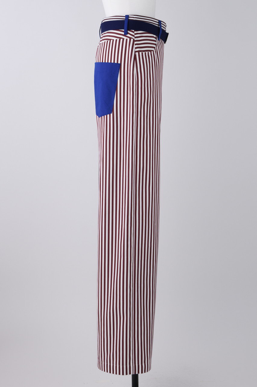 nagonstans(ナゴンスタンス)｜Stripe ベルトワイド PT/パンツ/Brick の