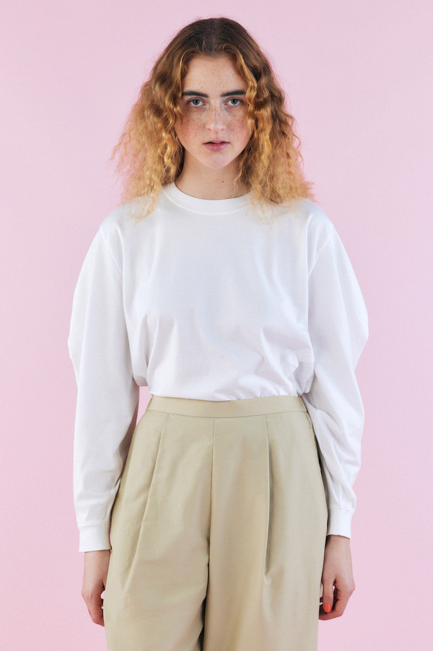 nagonstansロンT nagonstans(ナゴンスタンス)｜MIX Border Twist Sleeve ロングT