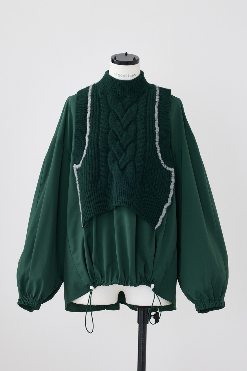 ナゴンスタンス/nagonstansのPE Taffeta Knit Combi PO/プルオーバー(Kale/470HA130-1050)