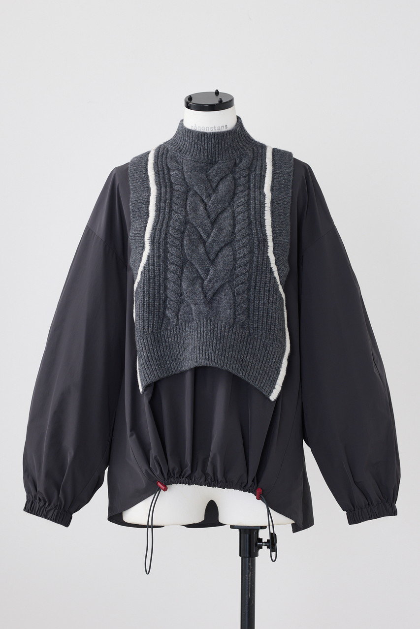 ナゴンスタンス/nagonstansのPE Taffeta Knit Combi PO/プルオーバー(Cement/470HA130-1050)