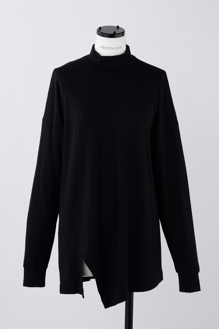 nagonstans リヨセルベア天竺 ハイネックアシンメロンT (Black, M) ナゴンスタンス ELLE SHOP nagonstans リヨセルベア天竺 ハイネックアシンメロンT (Black, M) ナゴンスタンス ELLE SHOP