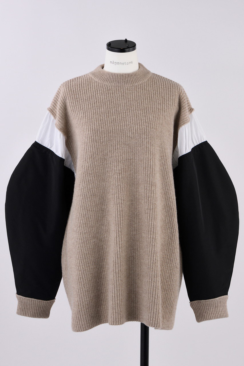 ナゴンスタンス/nagonstansのKnit ×Woven P.O/プルオーバー(Oatmeal/470IS170-0401)