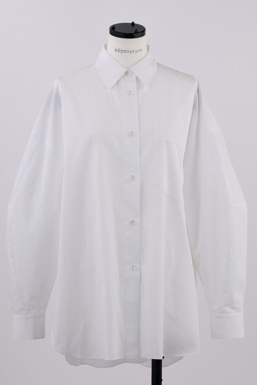 nagonstans T/Cブロード 立体スリーブ SH/シャツ (Salt, M) ナゴンスタンス ELLE SHOP nagonstans T/Cブロード 立体スリーブ SH/シャツ (Salt, M) ナゴンスタンス ELLE SHOP