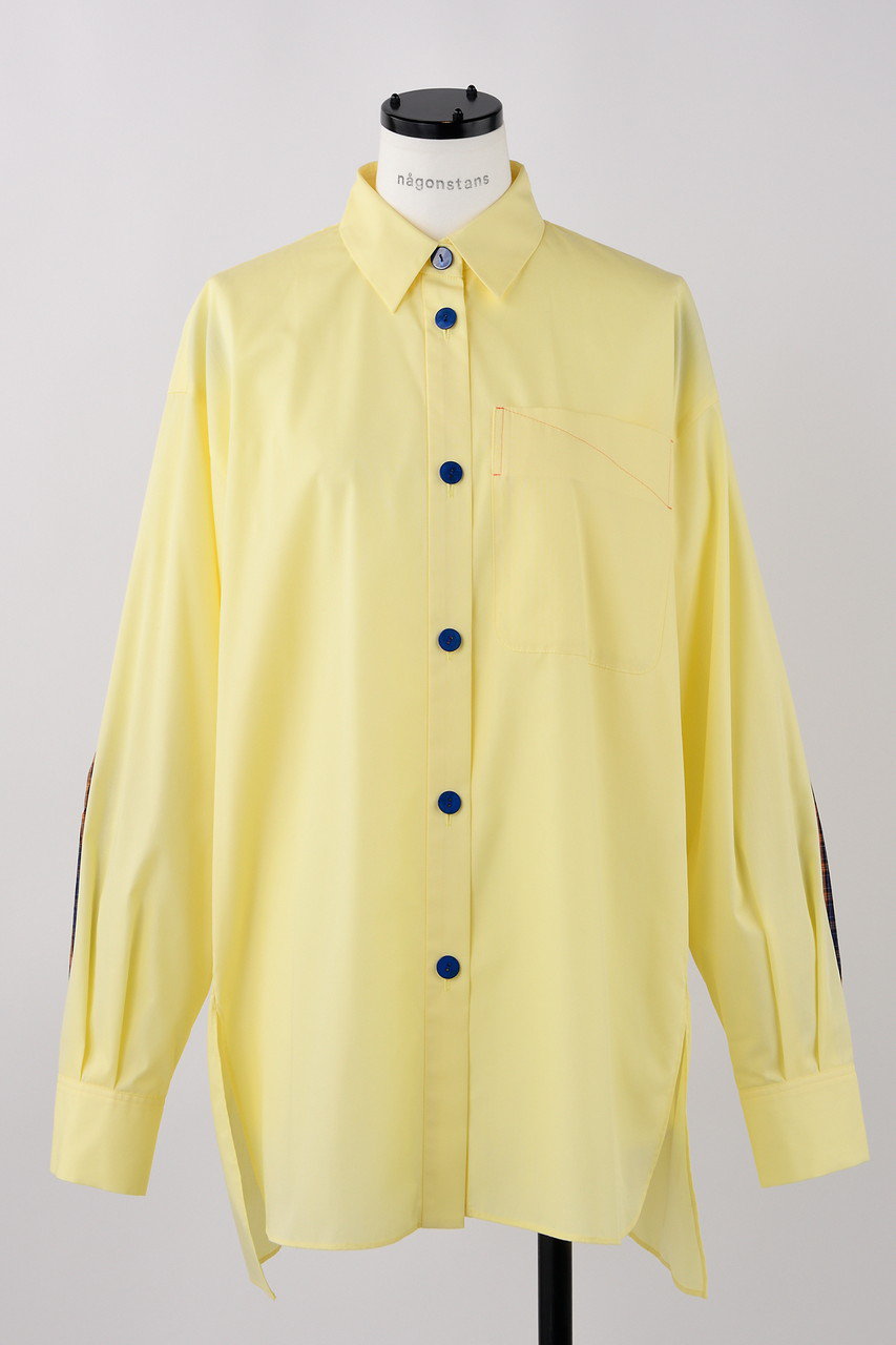 nagonstans T/Cブロード バイカラーフレアSH/シャツ (Grapefruit, M) ナゴンスタンス ELLE SHOP nagonstans T/Cブロード バイカラーフレアSH/シャツ (Grapefruit, M) ナゴンスタンス ELLE SHOP