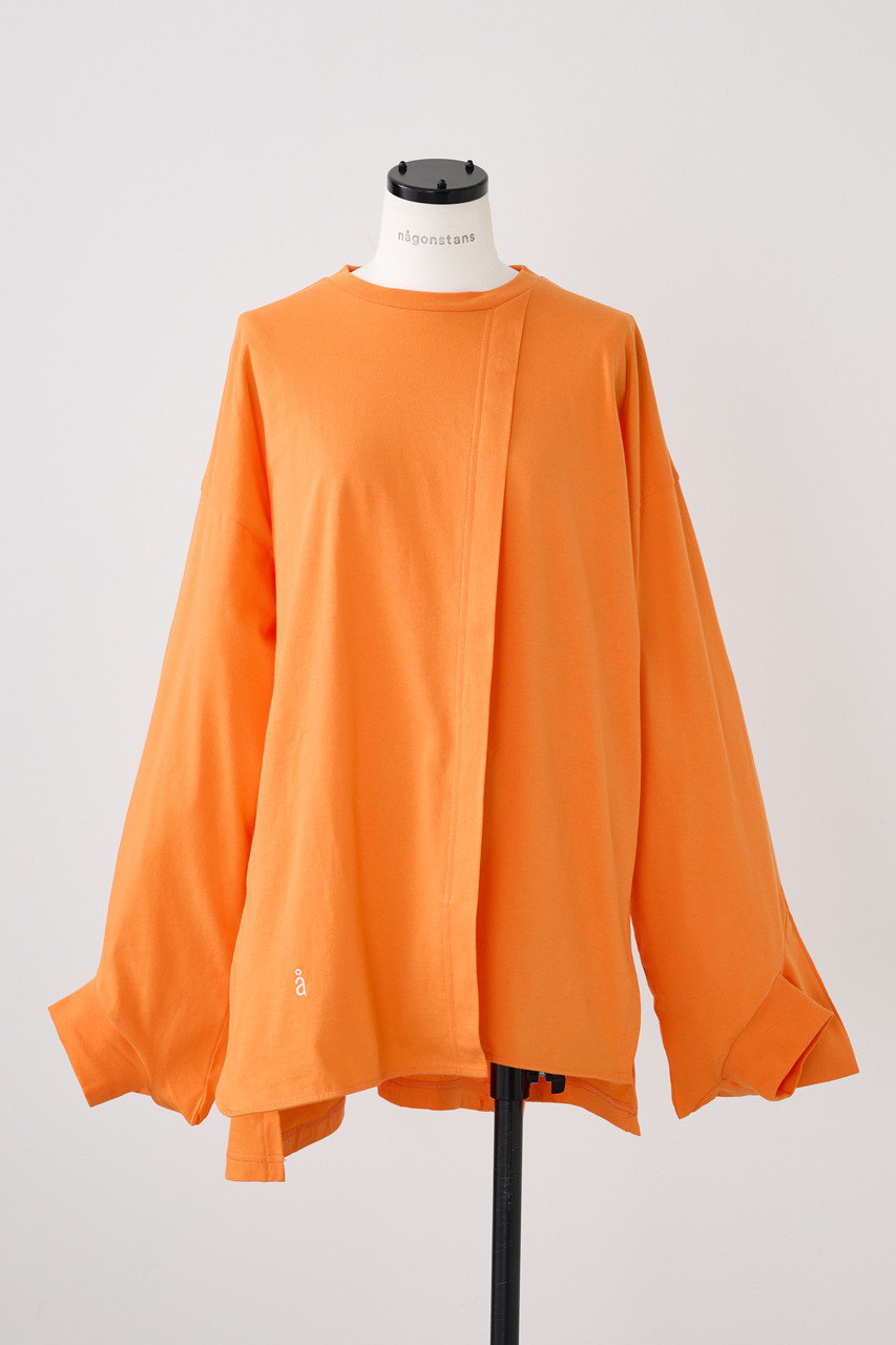 ナゴンスタンス/nagonstansのソフト天竺 スクエアスリーブロングTシャツ(Orange/470IS480-0481)