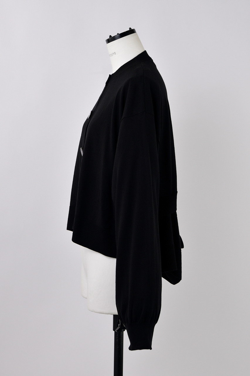 ナゴンスタンス 変形 カーディガン エンフォルド nagonstans asymmetry cotton－knit slit