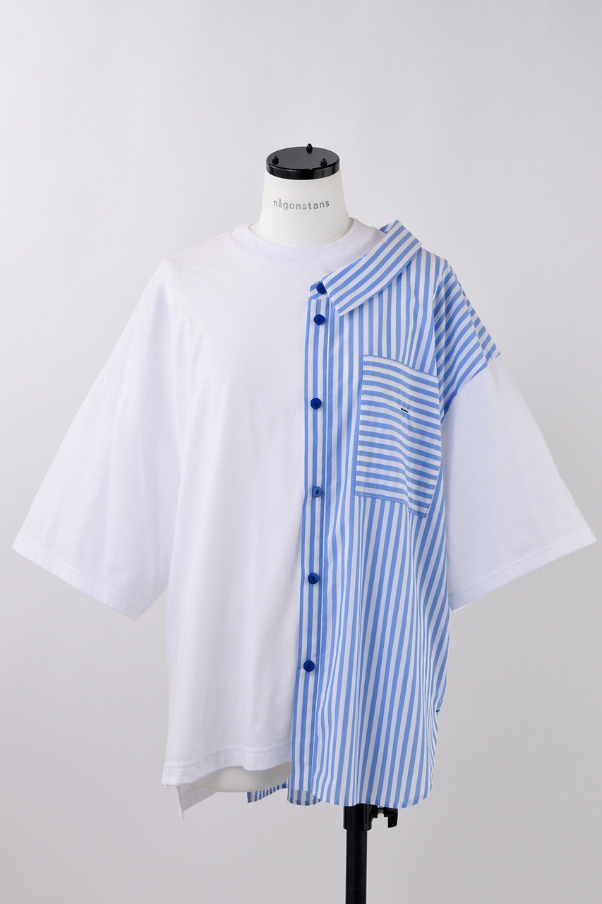 nagonstans ソフト天竺 SH Combi T/SH/Tシャツ (Salt, M) ナゴンスタンス ELLE SHOP nagonstans ソフト天竺 SH Combi T/SH/Tシャツ (Salt, M) ナゴンスタンス ELLE SHOP