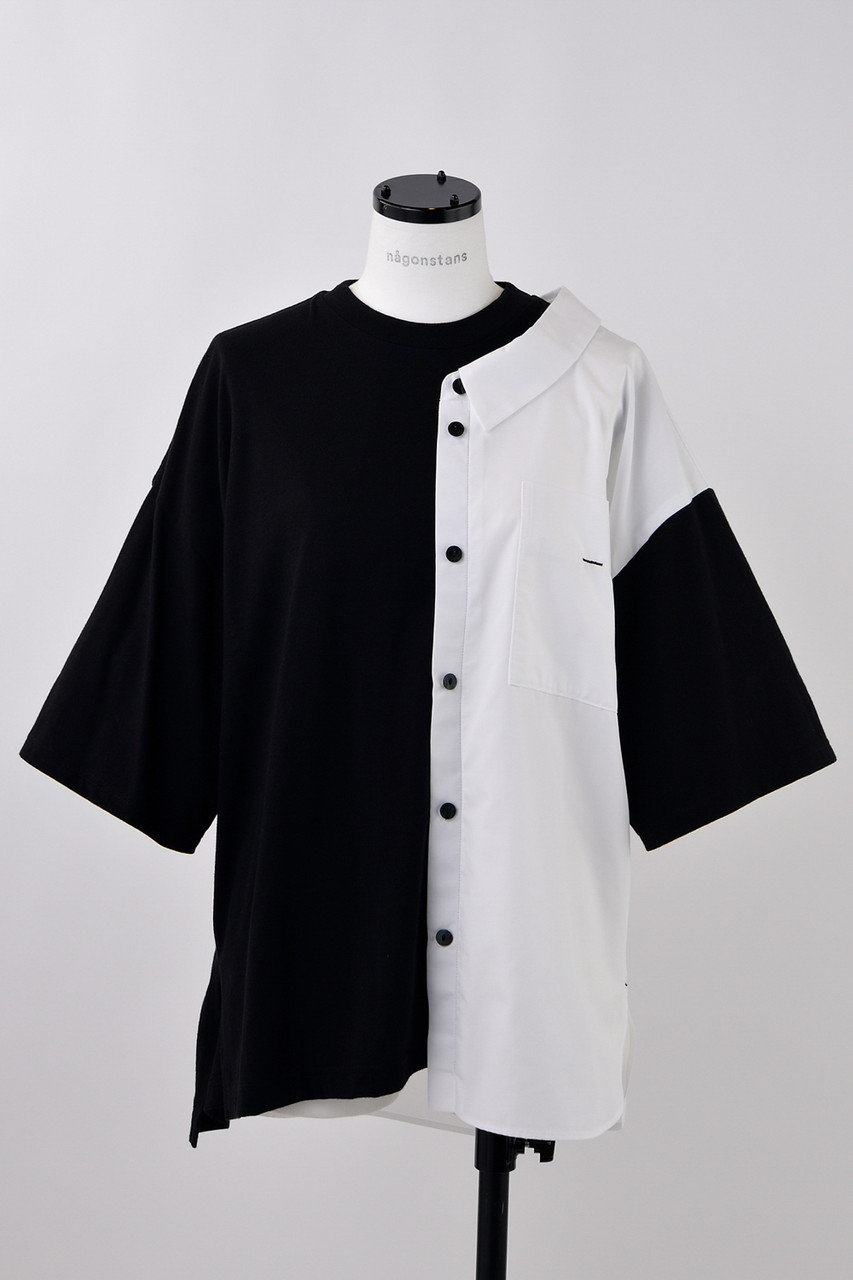 nagonstans ソフト天竺 SH Combi T/SH/Tシャツ (Black, M) ナゴンスタンス ELLE SHOP nagonstans ソフト天竺 SH Combi T/SH/Tシャツ (Black, M) ナゴンスタンス ELLE SHOP