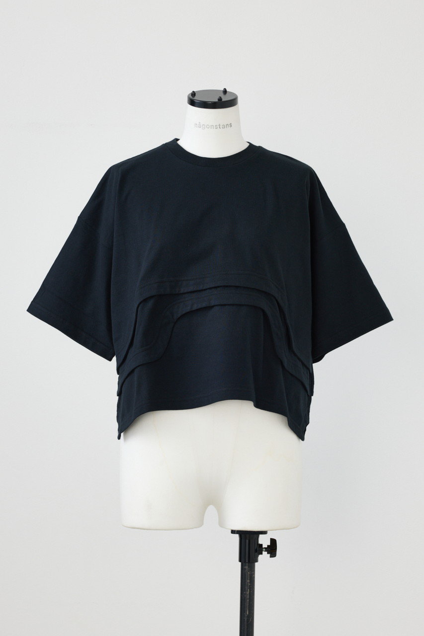 nagonstans コーマ天竺 レイヤーヘムT/SH/Tシャツ (Black, M) ナゴンスタンス ELLE SHOP nagonstans コーマ天竺 レイヤーヘムT/SH/Tシャツ (Black, M) ナゴンスタンス ELLE SHOP