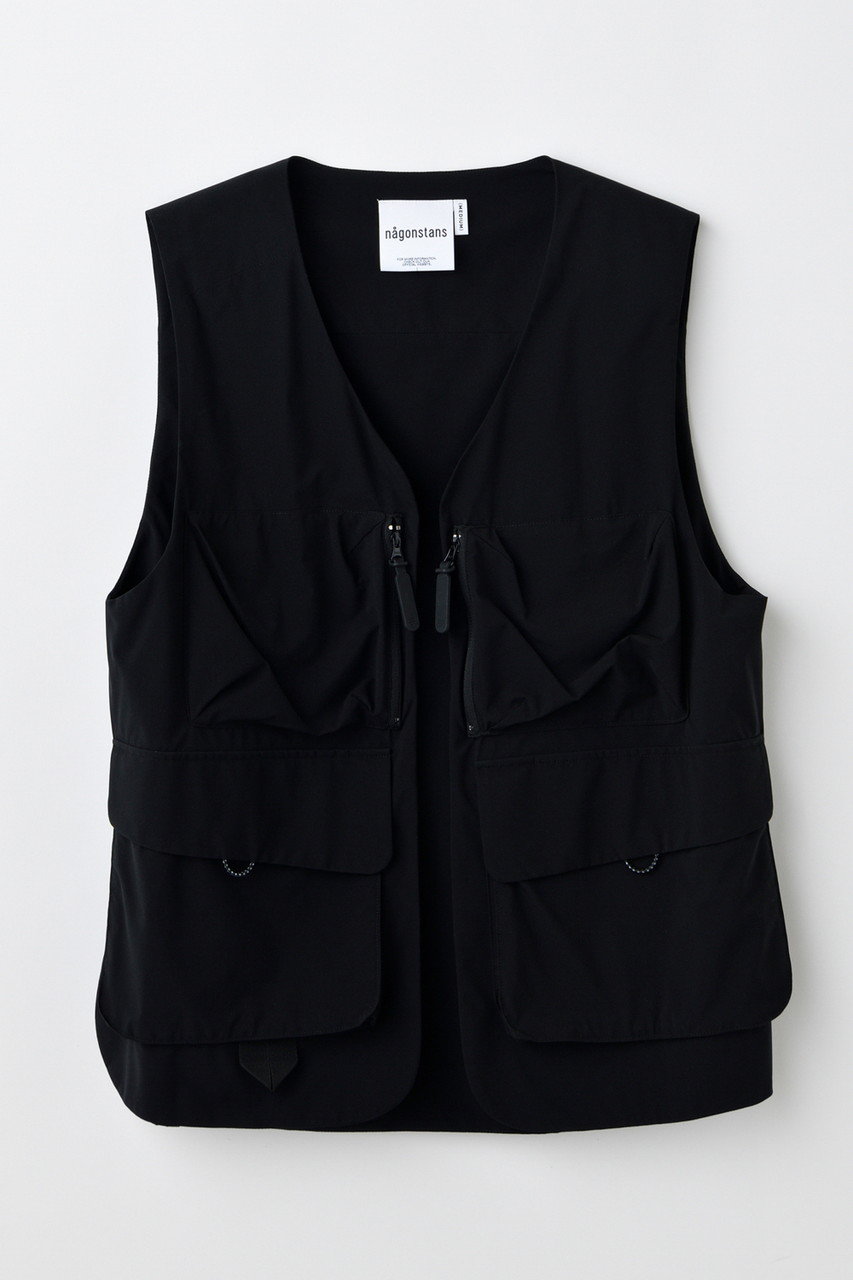 nagonstans 2.5レイヤータフタ 立体PKTルーズベスト (Black, M) ナゴンスタンス ELLE SHOP nagonstans 2.5レイヤータフタ 立体PKTルーズベスト (Black, M) ナゴンスタンス ELLE SHOP