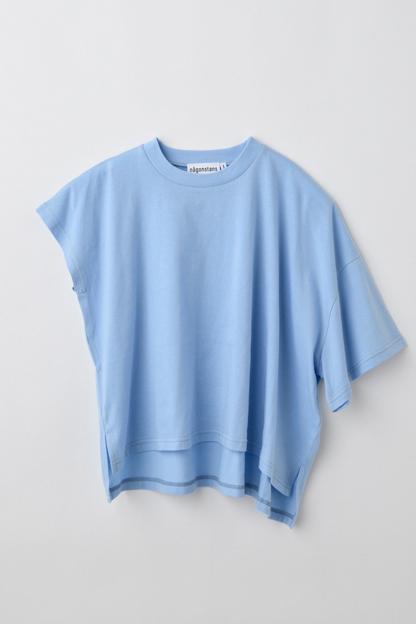 nagonstans ソフト天竺 アンバランスT/SH Tシャツ (Water, M) ナゴンスタンス ELLE SHOP nagonstans ソフト天竺 アンバランスT/SH Tシャツ (Water, M) ナゴンスタンス ELLE SHOP