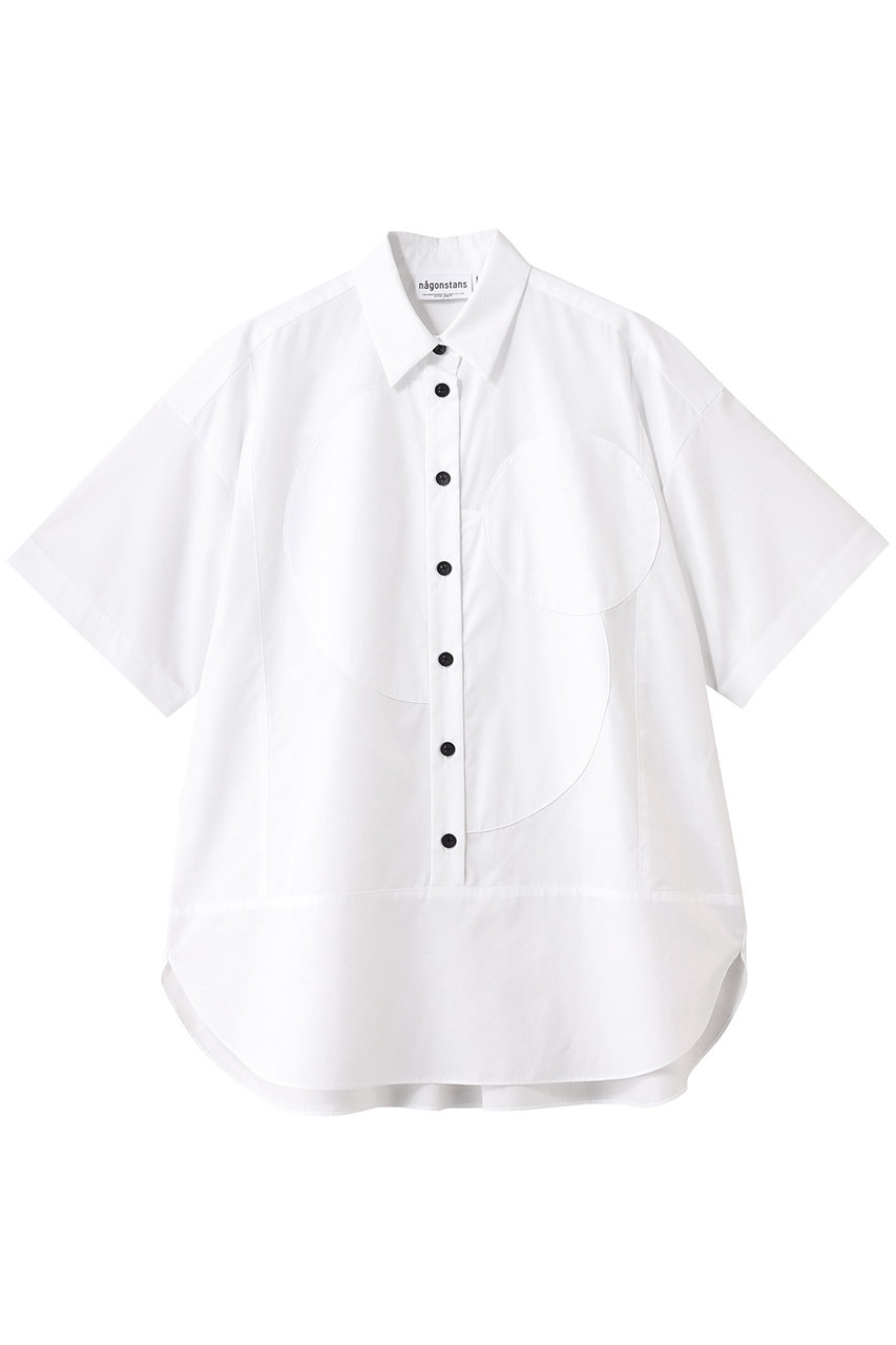 nagonstans T/Cブロード ドットモチーフSH/シャツ (Salt, M) ナゴンスタンス ELLE SHOP nagonstans T/Cブロード ドットモチーフSH/シャツ (Salt, M) ナゴンスタンス ELLE SHOP