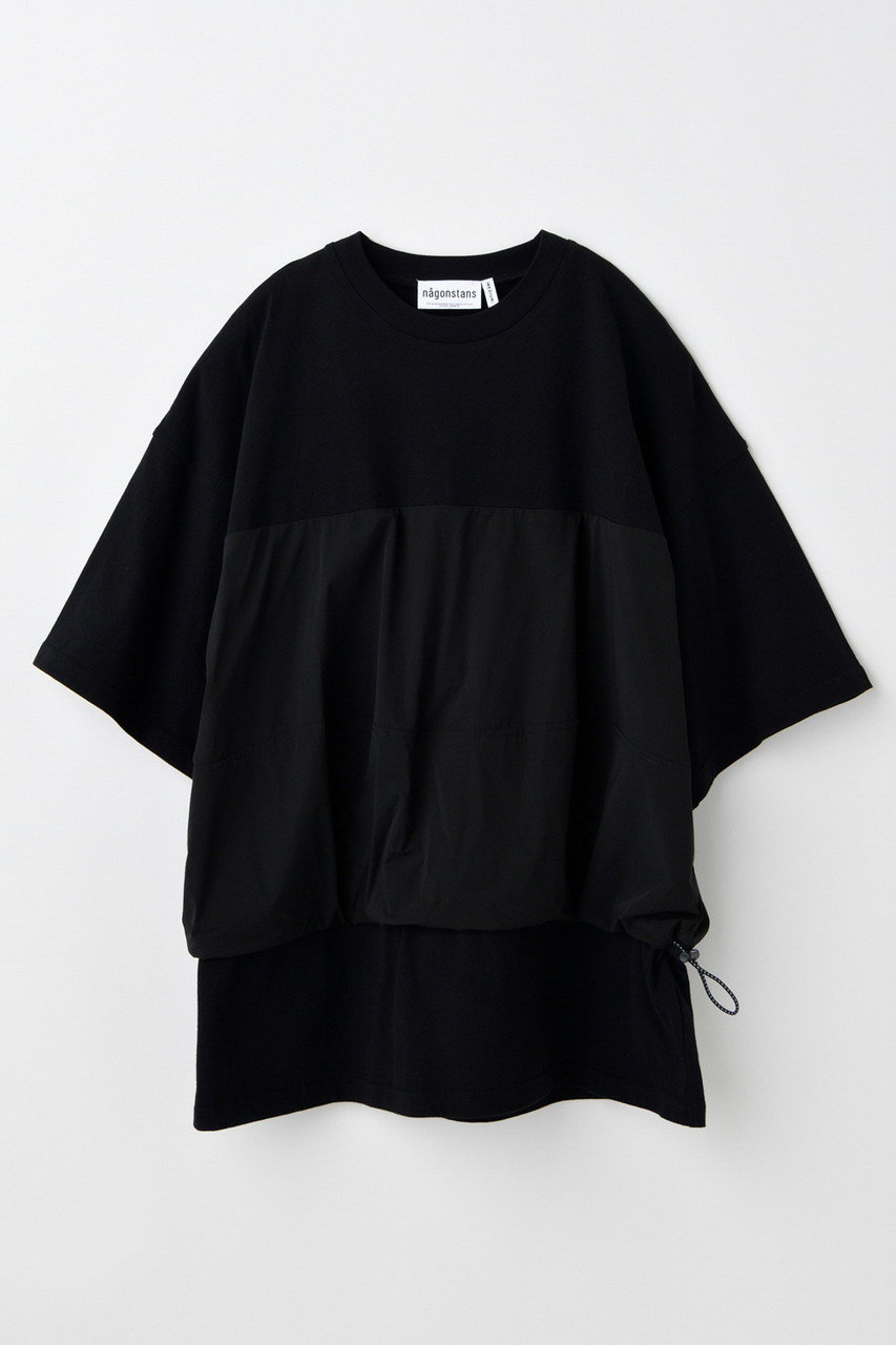 nagonstans woven combinatin t-shirt/Tシャツ (Black, M) ナゴンスタンス ELLE SHOP nagonstans woven combinatin t-shirt/Tシャツ (Black, M) ナゴンスタンス ELLE SHOP