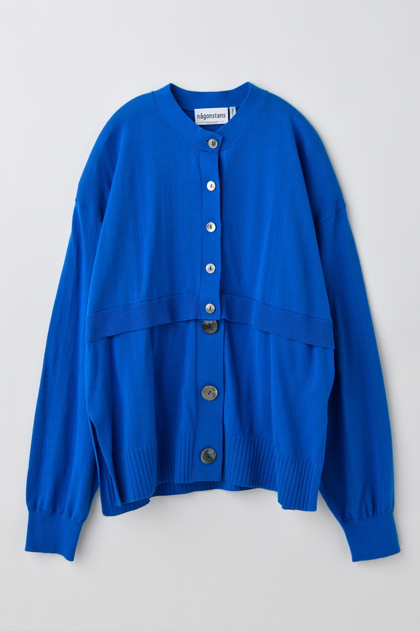 nagonstans crew neck cardigan/カーディガン (Sky, M) ナゴンスタンス ELLE SHOP nagonstans crew neck cardigan/カーディガン (Sky, M) ナゴンスタンス ELLE SHOP