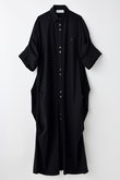nagonstans(ナゴンスタンス)｜tuck drape shirt dress/ドレス/Black の