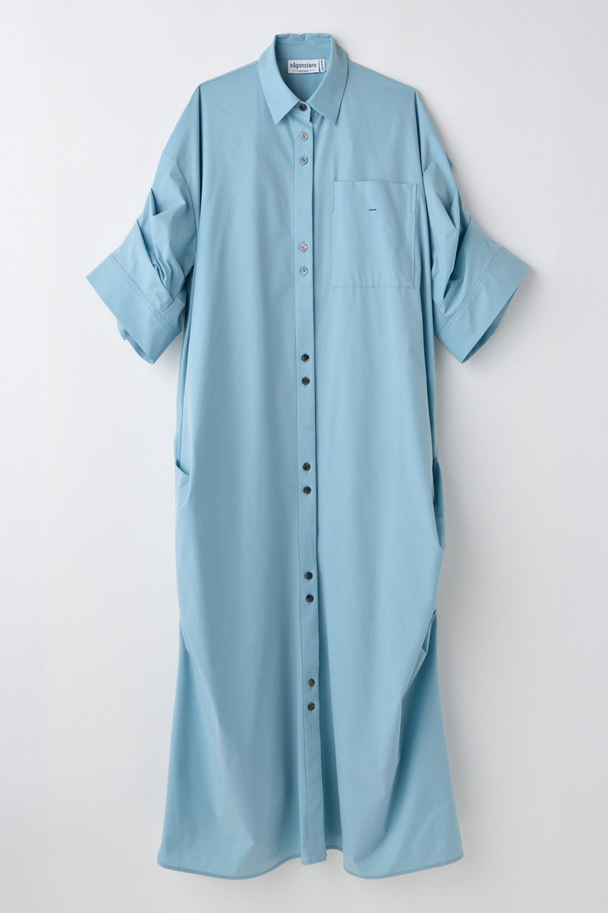 nagonstans tuck drape shirt dress/ドレス (Soda, M) ナゴンスタンス ELLE SHOP nagonstans tuck drape shirt dress/ドレス (Soda, M) ナゴンスタンス ELLE SHOP