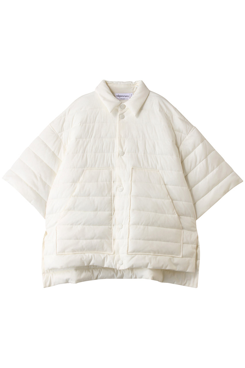 nagonstans half-sleeves batting shirt/シャツ (Salt, M) ナゴンスタンス ELLE SHOP nagonstans half-sleeves batting shirt/シャツ (Salt, M) ナゴンスタンス ELLE SHOP