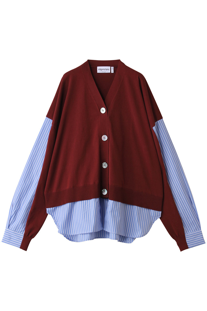 nagonstans shirt combination cardigan/カーディガン (Beets, M) ナゴンスタンス ELLE SHOP nagonstans shirt combination cardigan/カーディガン (Beets, M) ナゴンスタンス ELLE SHOP