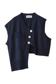nagonstans(ナゴンスタンス)｜asymmetry short vest/ベスト/Beets の