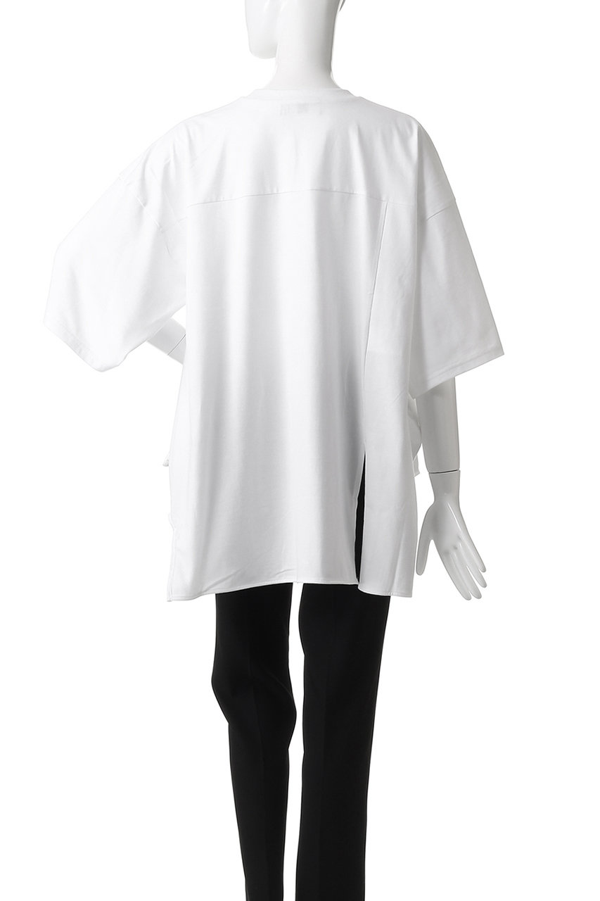ナゴンスタンス　cut out t-shirt ライトイエロー border t－shirt（470IA180－0071